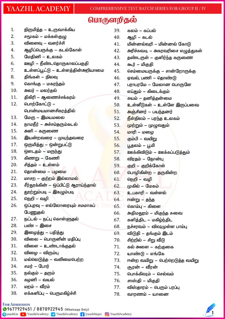 பொருளறிதல் — பக்கம் 1